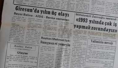 SON HABER GİRESUN 1 OCAK 1993 HABERDE LİDER