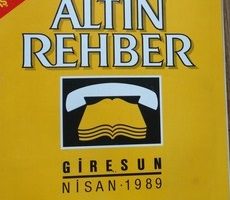 GİRESUN ALTIN REHBER NİSAN 1989