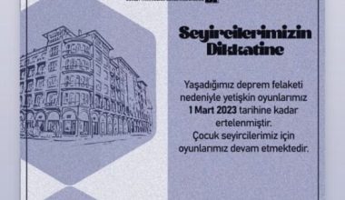 Devlet Tiyatroları’nın Yetişkin Oyunları 1 Mart 2023’e Kadar Ertelendi