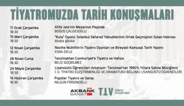 “Tiyatromuzda Tarih Konuşmaları” Etkinlik Takvimi Değişikliği “Tiyatromuzda Tarih Konuşmaları” Etkinlik Takvimi Değişikliği