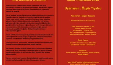 Özgür Tiyatro, Ekim Devrimi’ni Marx’ı Anlatan Oyunuyla Selamlıyor!