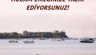 HOCAM EMEĞİNİZE YAZIK EDİYORSUNUZ!