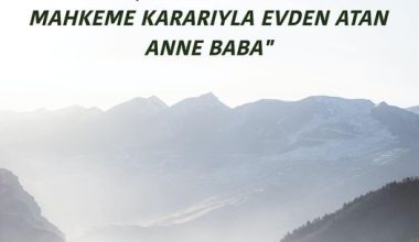 30 YAŞINDAKİ OĞULLARINI MAKHEME KARARIYLA EVDEN ATAN ANNE BABA