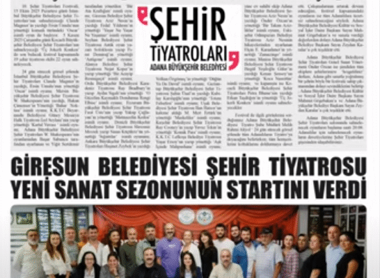 Tiyatro Gazetesi Ekim 2025