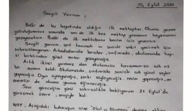 ÖĞRETMENDEN 1. SINIF ÖĞRENCİSİNE MEKTUP ÖĞRETMENDEN 1. SINIF ÖĞRENCİSİNE MEKTUP