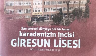 İzler Dergisinin Aralık Ayı Sayısında Giresun Lisesi Yer Aldı
