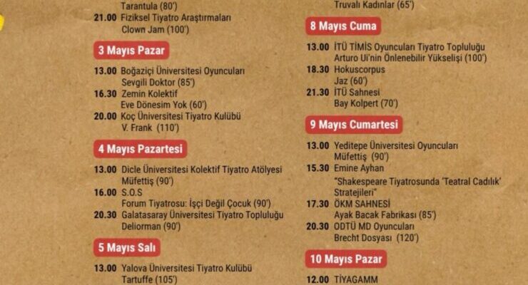 ODTÜ Tiyatro Şenliği 1 Mayıs’ta Başlıyor!