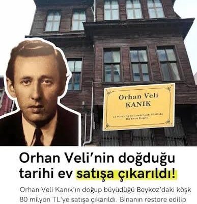 Şairin doğduğu ev satışa çıkarıldı, bakanlık oralı bile olmadı: Sahipsiz Orhan Veli! Şairin doğduğu ev satışa çıkarıldı, bakanlık oralı bile olmadı: Sahipsiz Orhan Veli!